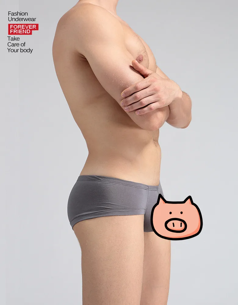 

PADEGAO men's sexy cotton underwear briefs breathable Sexy Elephant Nose Big Pouch Briefs Underpants U convex erotic Panties XL