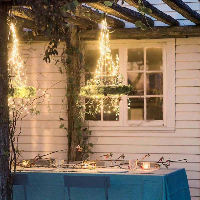 3x3m 300LEDs Copper Wire Curtain String Light USB Battery Christmas LED Fairy Light Holiday Wedding Decor Curtain String Lamp (20)