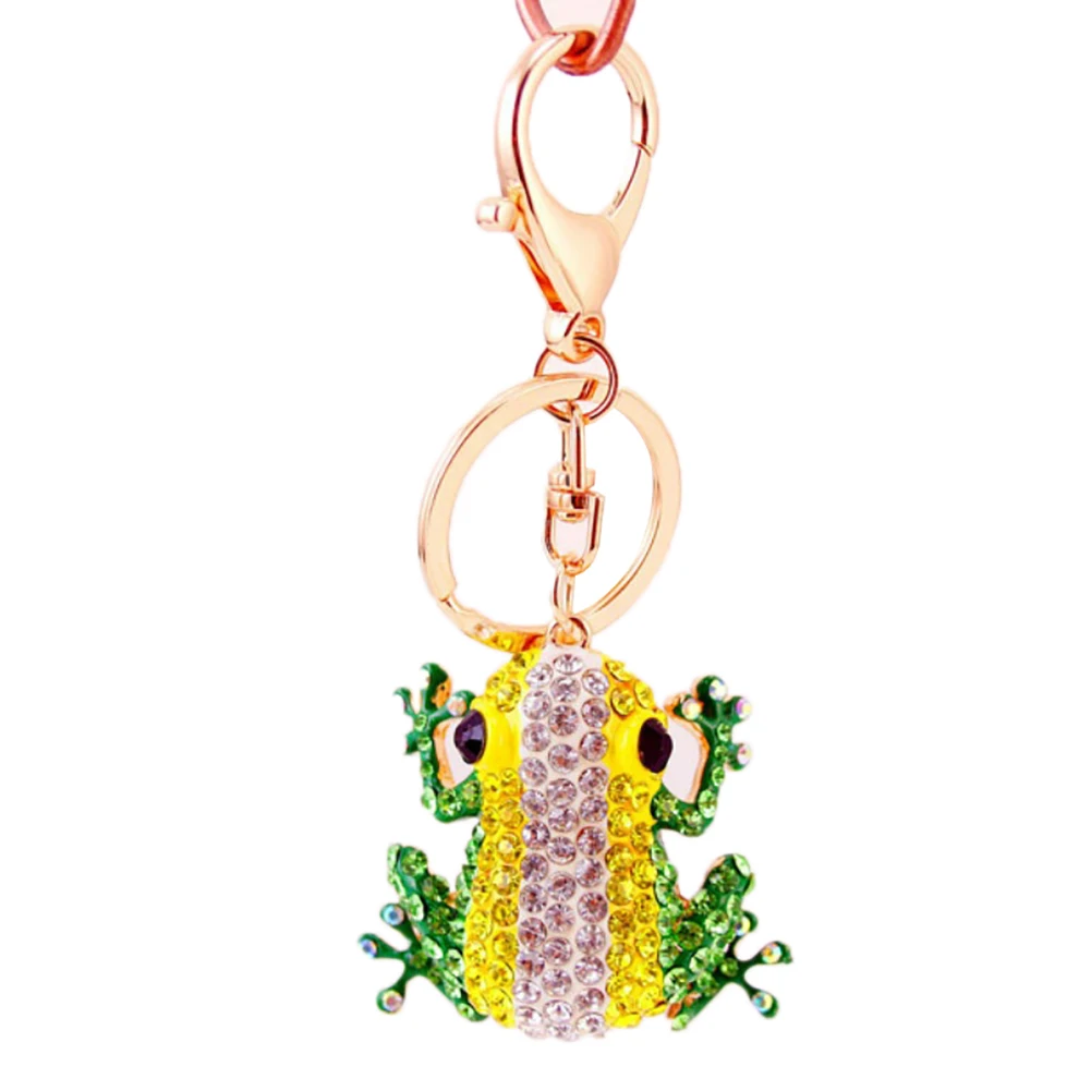 Cute Frog Pendant Unisex Keychain Key Ring Handbag Phone Car Accessory