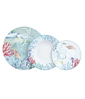 

Super offer Murena plates + Cups coffee X 6 porcelain decorated
