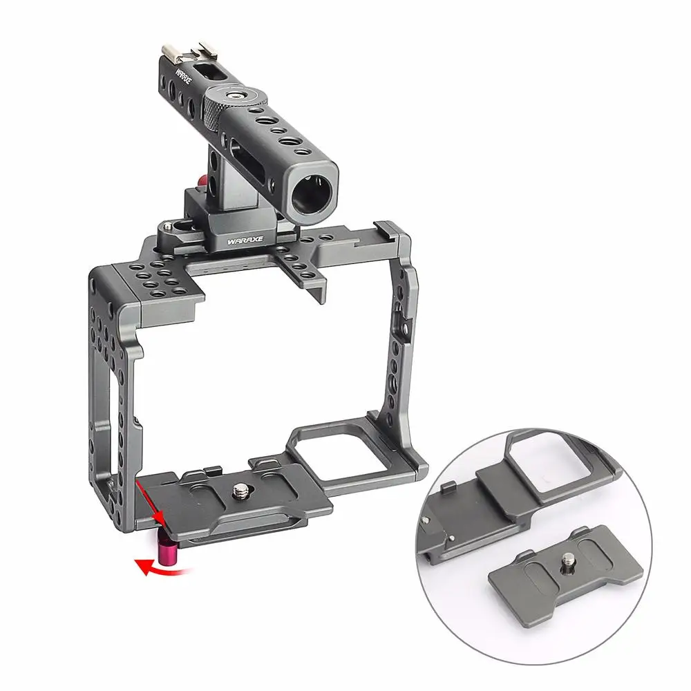 

WARAXE A7 Kit Camera Video Cage Built-in Quick Release Fits Arca Swiss for Sony A7 A7R A7S A7 II A7R II A7S II
