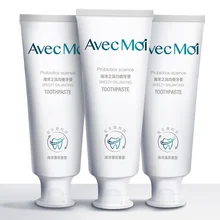 Avec Moi Probiotics зубная паста 3 шт. комбо, акватический вкус мяты, антибактериальная зубная паста, стойкий свежий бриз, отбеливание