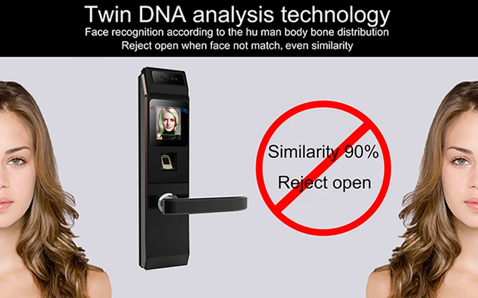 Eseye Биометрические интеллигентая(ый) для электронного дверного замка уход за кожей лица распознавание отпечатка контроль доступа к паролю дверной замок умный дверной замок