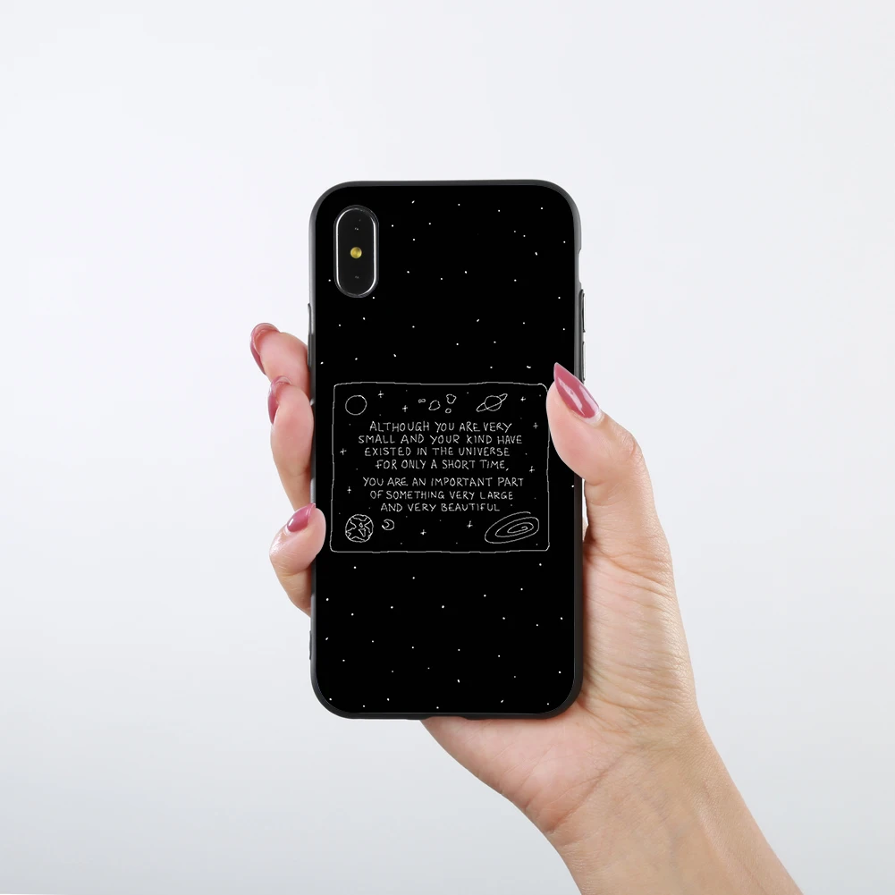 Universe Phone Back Case Cover for iPhone X 7 8 Plus for Xiaomi Redmi Note 2 3 -in Half-wrapped