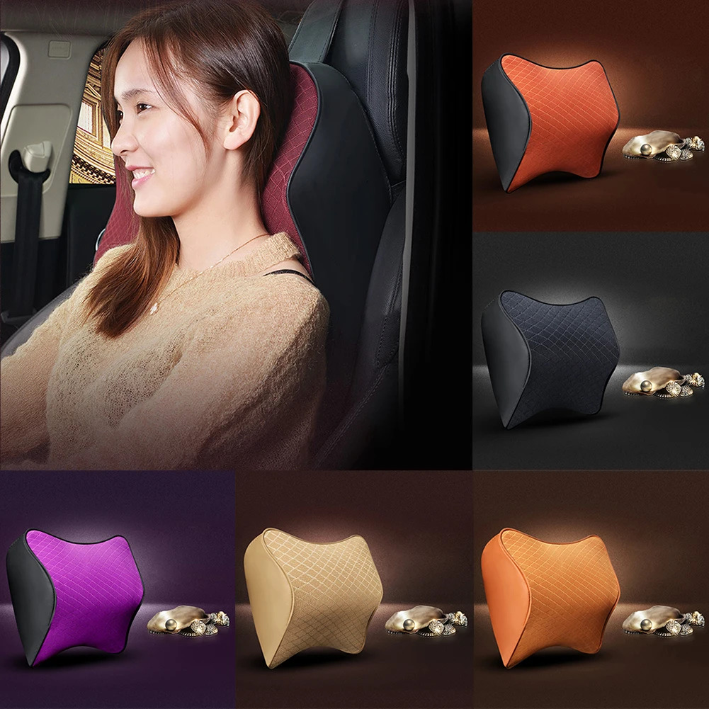 Space Memory Foam Car Lumbar Support Auto Neck Pillow Headrest Head Restraint