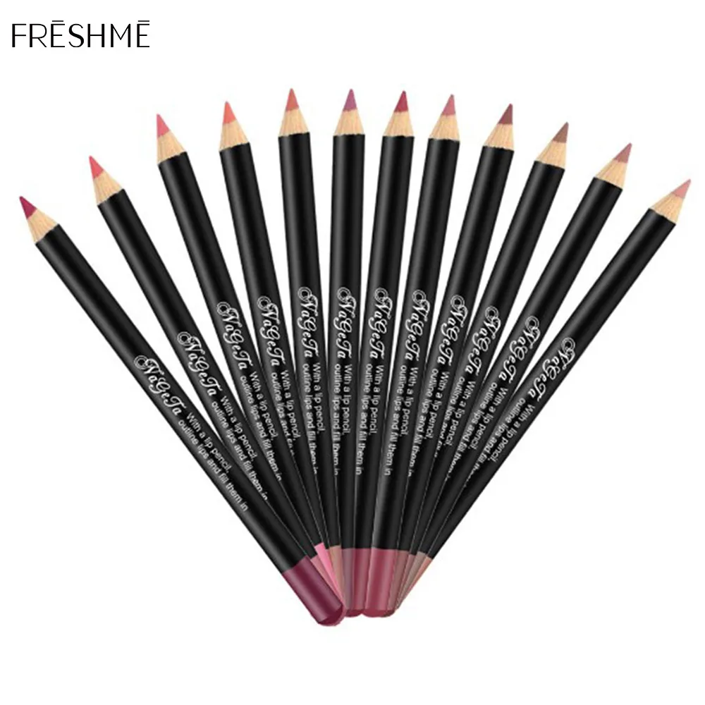 FRESHME 12 цветов сексуальный матовый карандаш для губ Lipliner Набор Lipsliner набор ручек