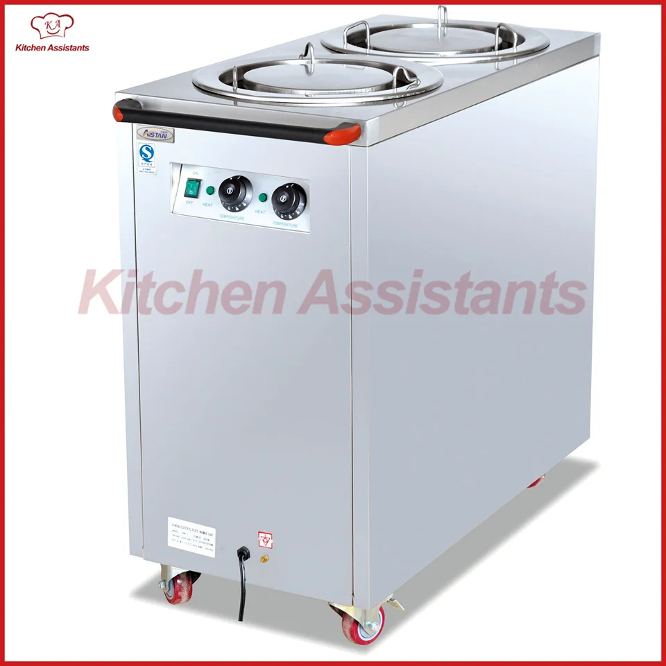 

ER2 double head commercial mobile electric plate warmer cart