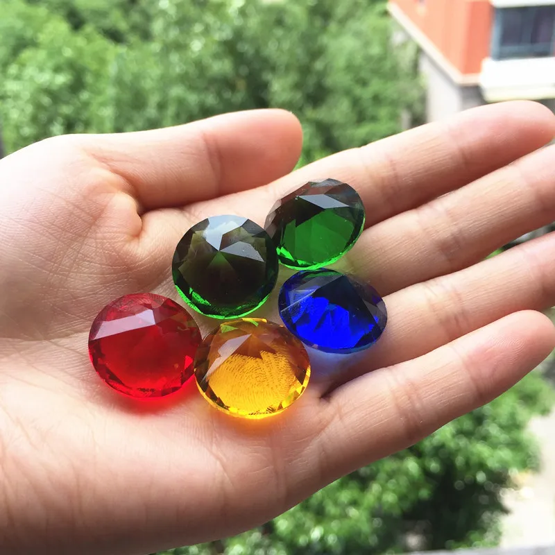 20mm Colorful Crystal Diamond Romantic Colors Big Glass Diamond Party Decoration Home Decoration Ornaments Party Christmas Gifts