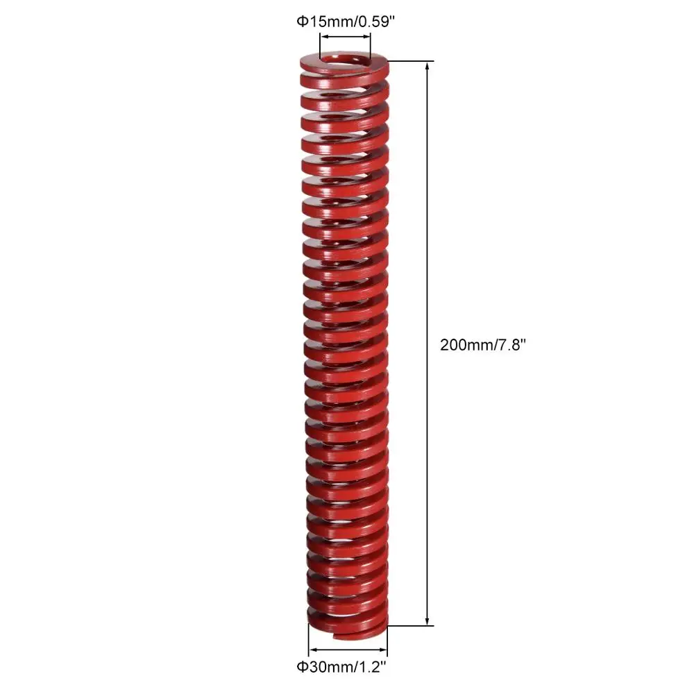 Uxcell 1 шт. Весна 16/18/30/40 мм OD 100/125/200/300 мм Длинная спиральная штамповки средняя нагрузка пресс-форма пружины красные, синие