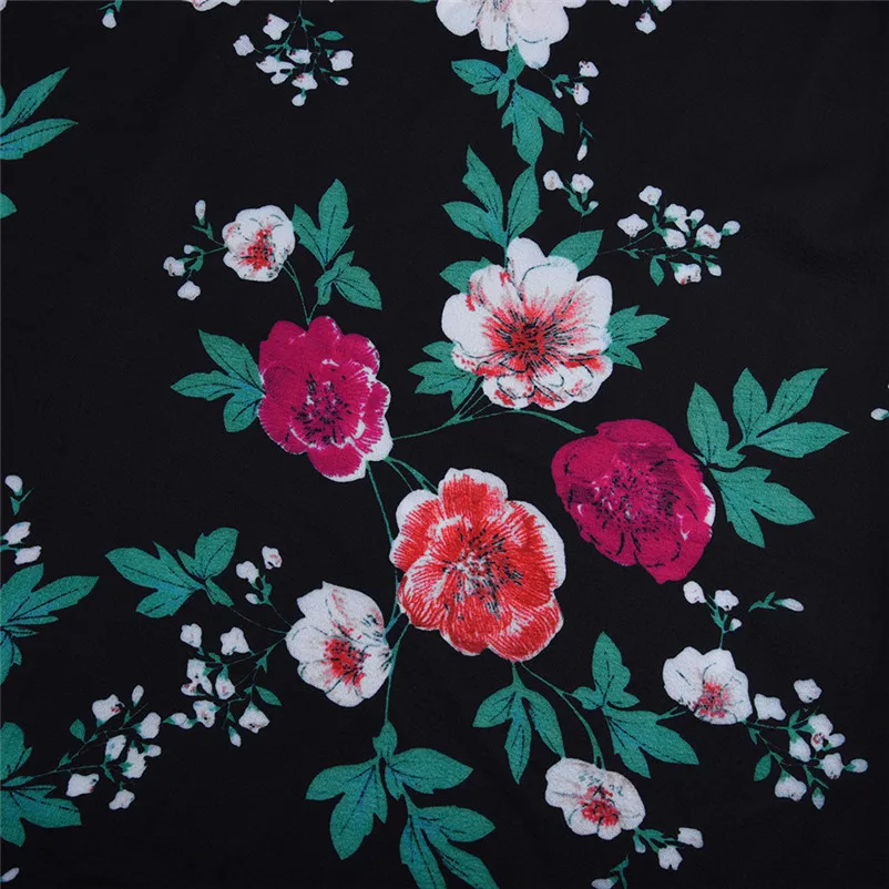 Fashion Autumn summer dress 2018 casual Flare elegant dress Long Sleeve O-Neck Floral Printed Mini party Dress vestido A27#N (21)