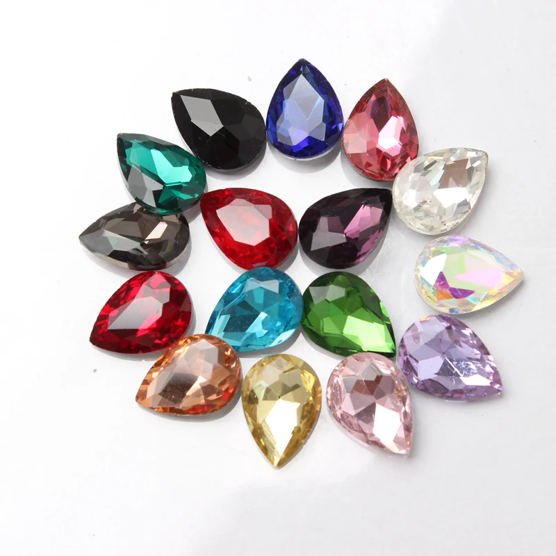

water drop 100pcsSuper shining Pointed bottom crystal Rhinestones DIY Watch and Wedding dress jewelry making free shiopping