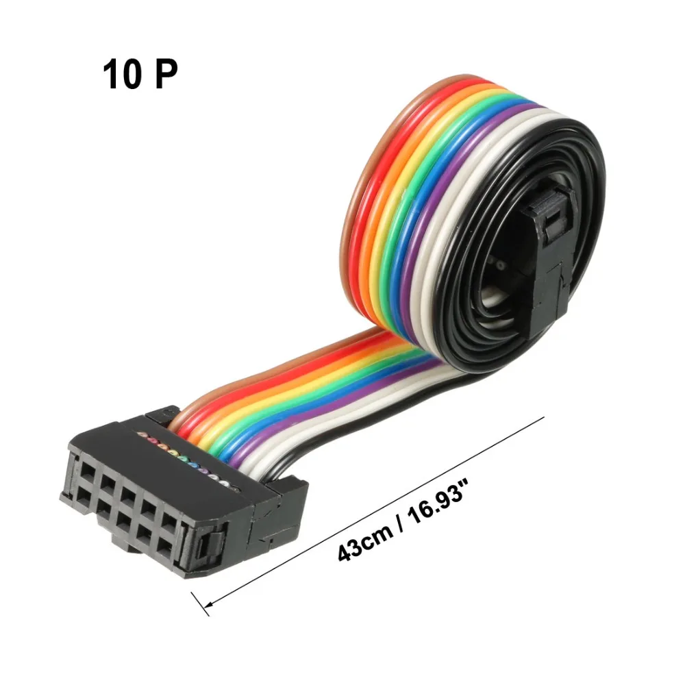 uxcell IDC 26 Pins Wire Flat Rainbow Ribbon Cable 66cm 2.54mm Pitch 1pcs