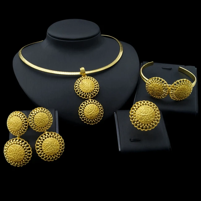 Ethiopian African Habesha Jewelry Necklaces Earrings Bracelets Jewellery Sets