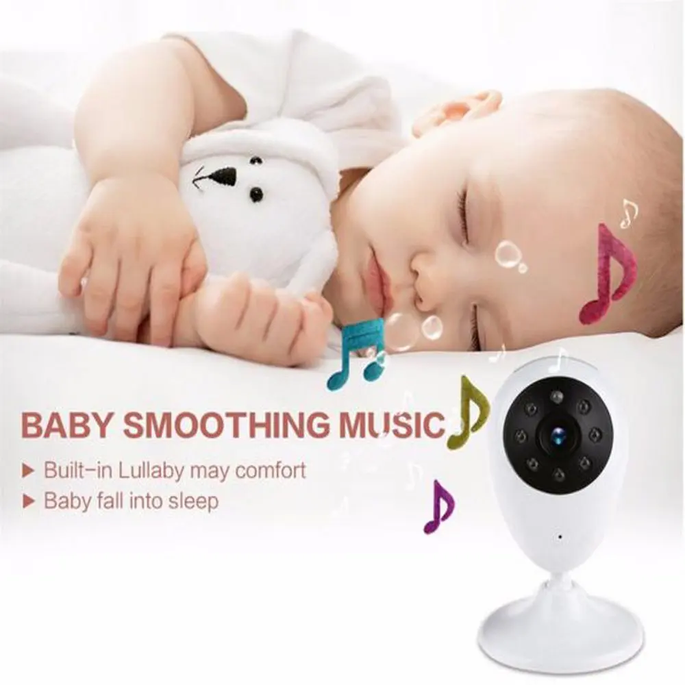 Babykam babyphone cry baby monitor 2,4 ''LCD ИК ночного видения видеодомофон колыбельные датчик температуры 2X зум детский звонок