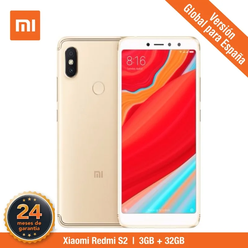 [Versión Española] Smartphone Xiaomi Redmi S2 (Memoria interna de 32B, RAM de 3GB, Cámara frontal 16 MP, Gran pantalla de 5,99\