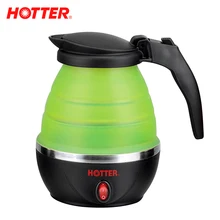 HOTTER НХ-010 Чайник складной электр. 0,8л зелёный, 1100 Вт, Автоматическое открытие крышки, Легко складывается и раскладывается