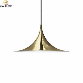 

Nordic minimalist pendant lights Modern restaurant clothing shop horn pendant lamps Champagne Gold bar decorative light fixtures