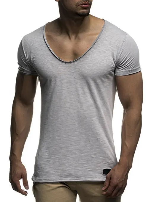 

Man's t shirt summer cotton V neck slim fits Tee tops skinny bodybuilding t shirts streetwear tshirt men hombre clothin big size