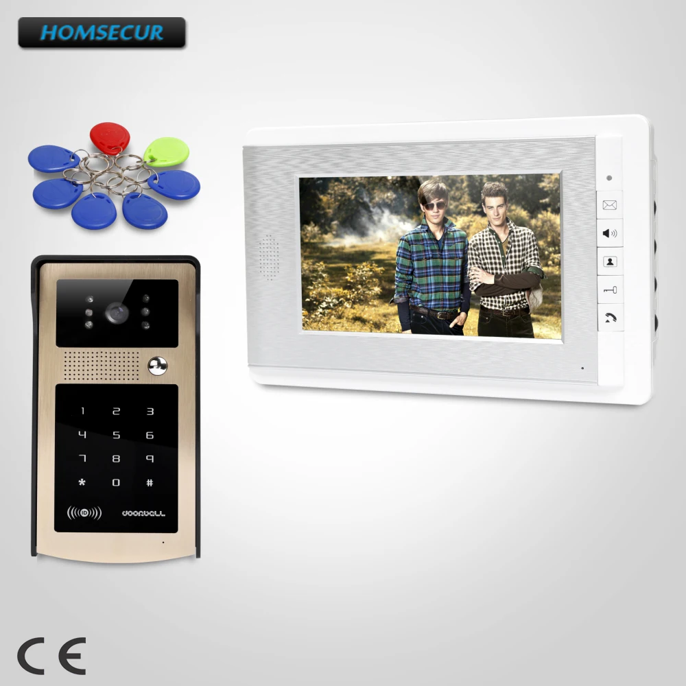 

HOMSECUR 7" Video Door Intercom Electric Lock Supported for Home Security XC004-G+XM708-S