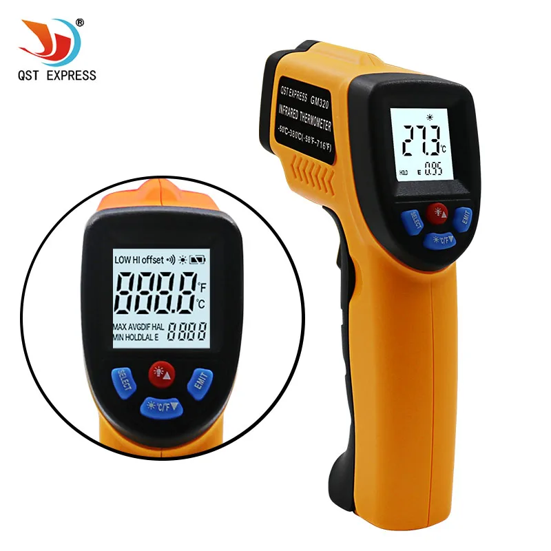 

LCD Display Digital Infrared Thermometer Professional Non-contact Temperature Tester IR Temperature Laser Gun GM320