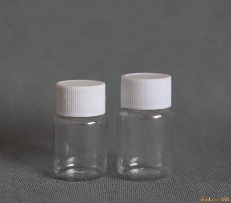 freeshipping 500PCS 20ml Transparent PET Small Round Bottle Plastic