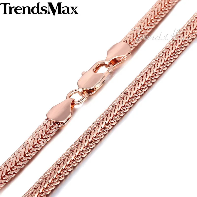 Trendsmax 585 Gold Necklace For Men Snake Link Chain 2018 Men's Fashion