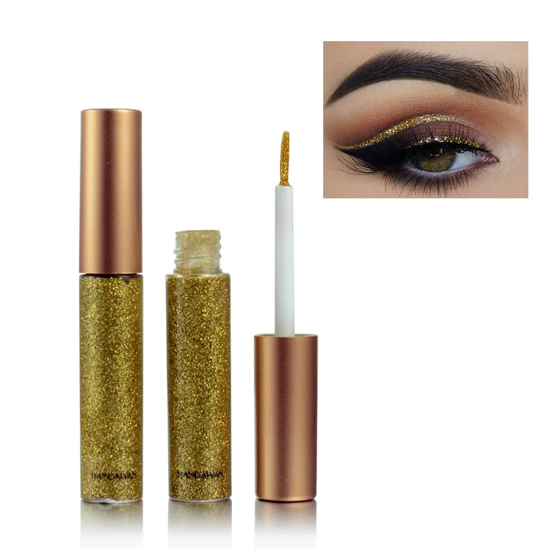 10pcs/set Shining Eyeliner Lot Waterproof Shimmer Shine Pigment Silver Gold Metallic Tint Liquid Glitter Eye Liner Set Maquiagem