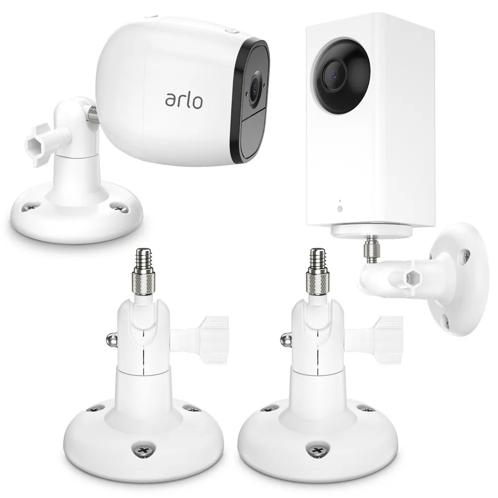 Регулируемый настенный держатель для Wyze Cam Pan/Arlo Pro 2/Pro/HD/GO/Arlo Ultra camera внутренние/наружные кронштейны безопасности [2 шт]