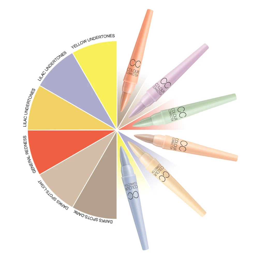 

6 Colors Face Contouring Makeup Automatic Rotation Concealer Stick Highlighter