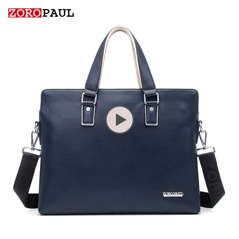 ZORO PAUL Men's Business Handbag High Quality Leather Laptop Computer Office Bag Briefcase Men Shoulder Bag Male Messenger Bags сумка zoro paul zr1901 3
