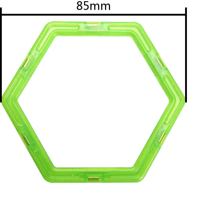 1 шт. Мини Размер Магнитные здания конструктор Сделай Сам блоки Строительные магнитные кубики Развивающие детские игрушки подарки для детей - Цвет: 1pc hexagon