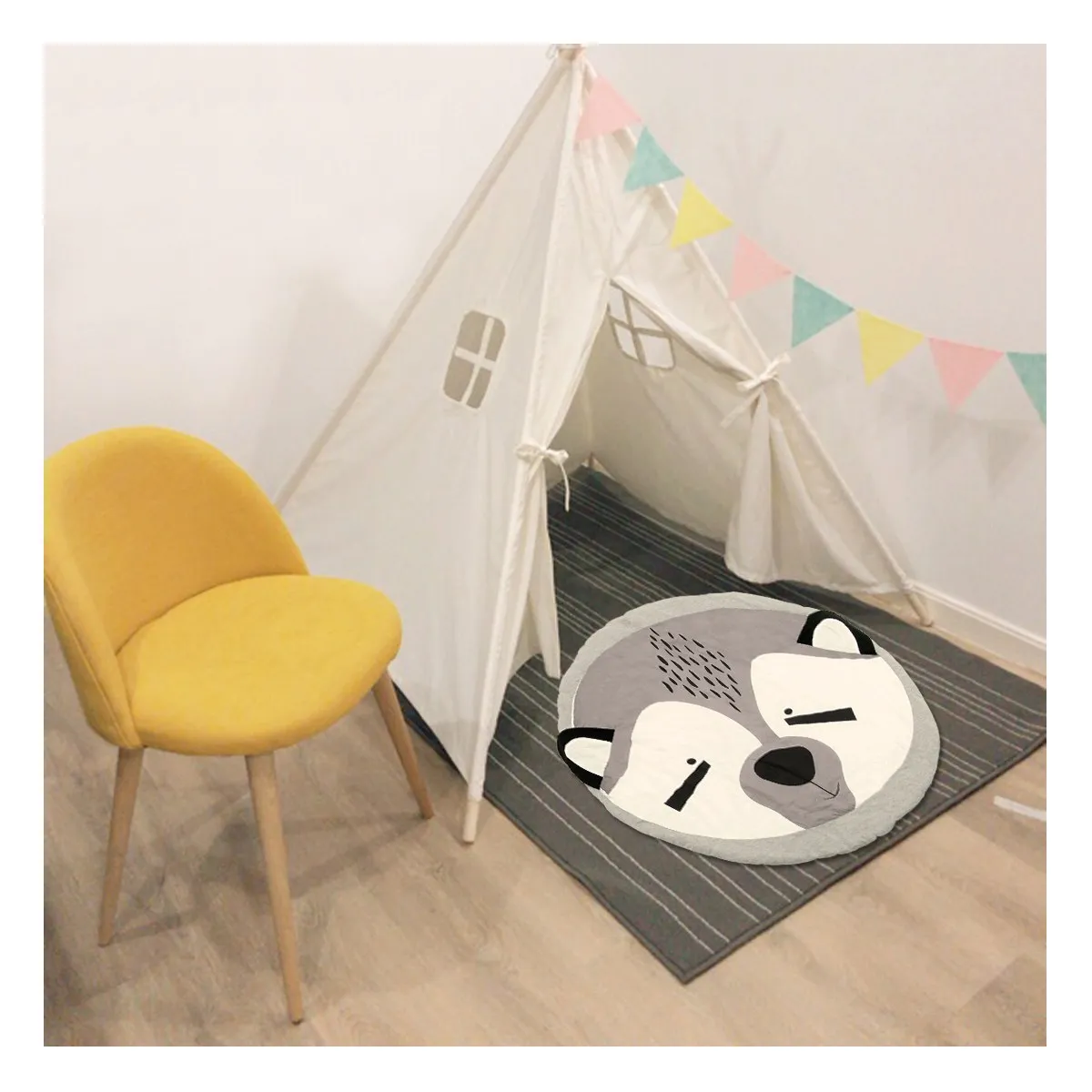 

Infant Crawling Mat Cartoon Round Children Toys Storage Bag Baby Kids Floor Play Mat Drawstring Toy Storage Organizer