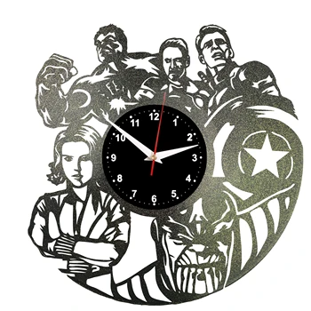 

Avengers Wall Clock Vinyl Vinyl Record Retro Clock Handmade Vintage Gift Style Room Home Decorations Great Gift Clock