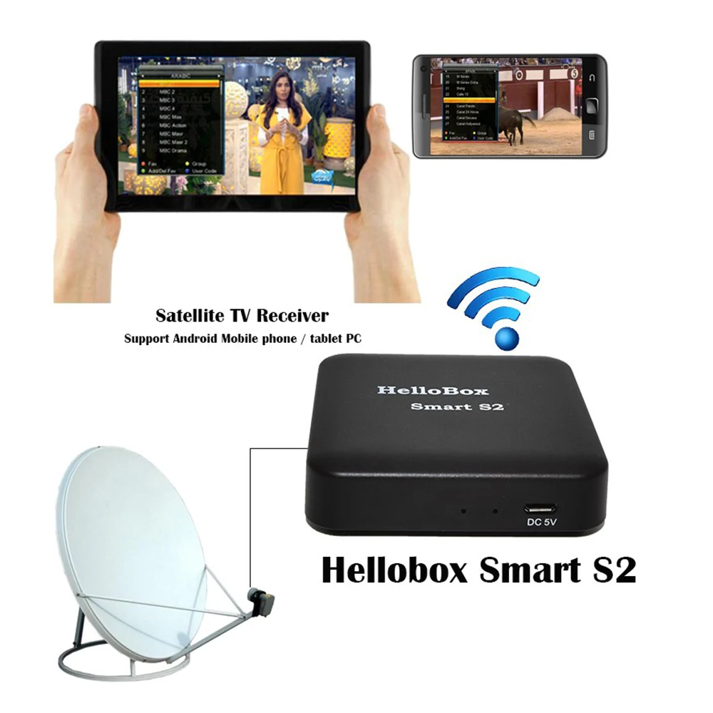 Hellobox Smart S2 Satellite Finder Satellite Receiver TV Play On Mobile Phone/Tablet TV Receiver DVB Player DVB FINDER