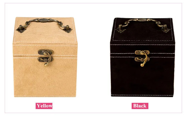 Бархатная шкатулка в стиле принцессы, Высококачественная шкатулка для ювелирных изделий, трехуровневая коробка для хранения колец, маленькая Подарочная коробка для женщин