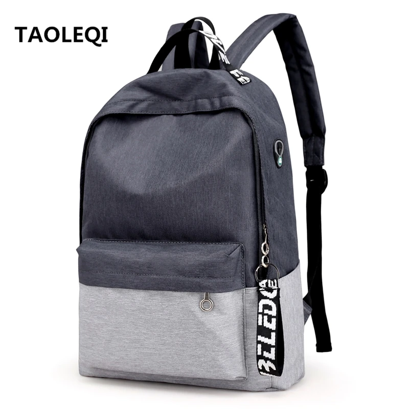 

TAOLEQI 2017 New Design Men's Backpacks Male Casual Travel Women Teenagers Student School Bags Simple Notebook Laptop Backpack