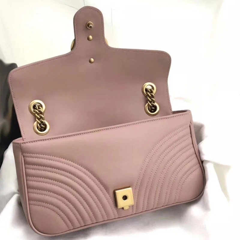 Mulheres de luxo bolsa de couro real