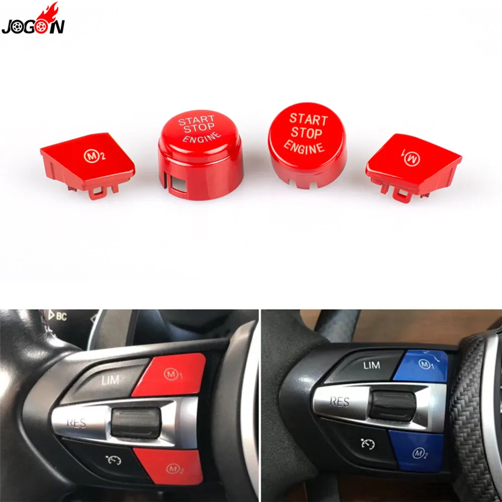 

Steering Wheel M1 M2 Model Button Push Start Stop Switch Cover Trim For BMW M3 M4 F80 F82 F83 M5 M6 X5M X6M F10 F06 F15 F16