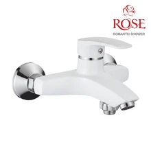 ROSE bath mixer with short spout and shower watering can, water set in the bath,hot and cold water mixer set and shower head,set solid brass faucet wall bathroom shower watering can, S5002F