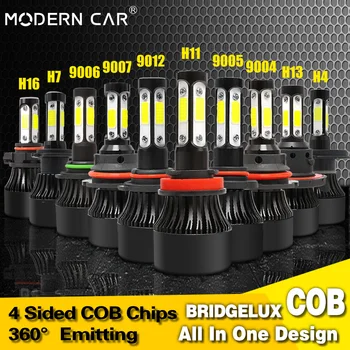 

Modern Car 4Side COB Auto Car Headlight Bulb H7 Led H11 9005 9006 9012 Headlamp High Low Beam H4 H13 9004 9007 Headlights 6000K