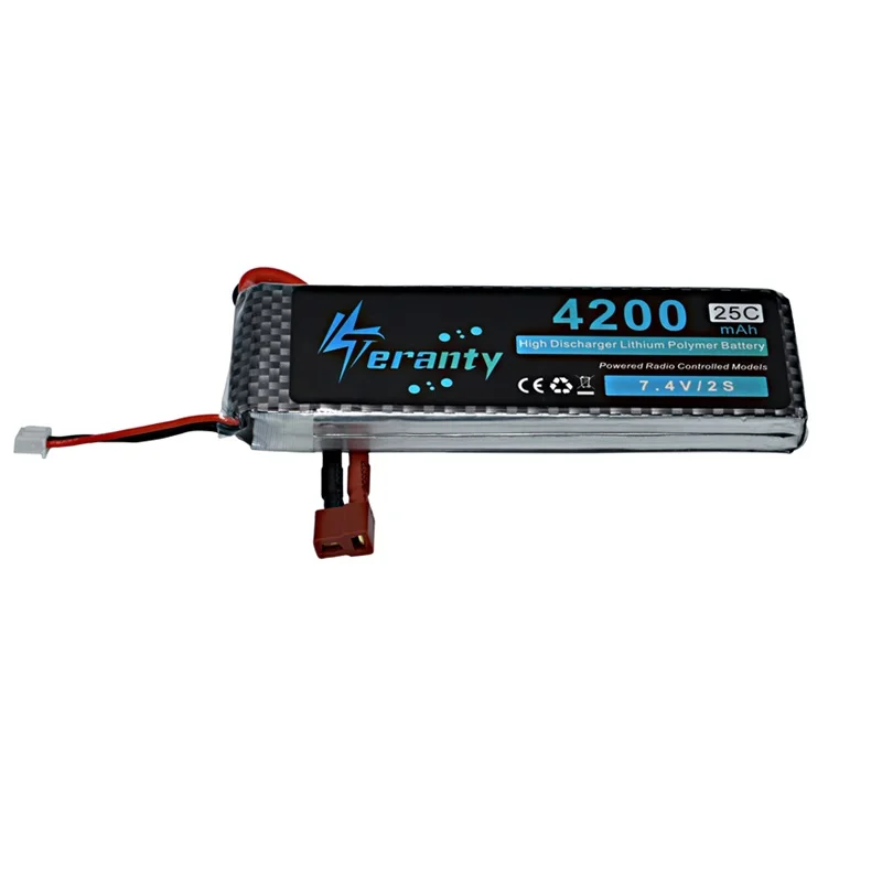 Соединители Tamiya 7,4 V 4200mAh 25C-35C 2S LiPo батарея для RC самолета вертолета автомобиля лодки 2S 4200 mah 7,4 V Lipo батарея T XT60