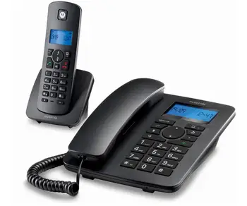 

MOTOROLA C4201 BLACK COMBO PHONE FIXED AND WIRELESS PHONE