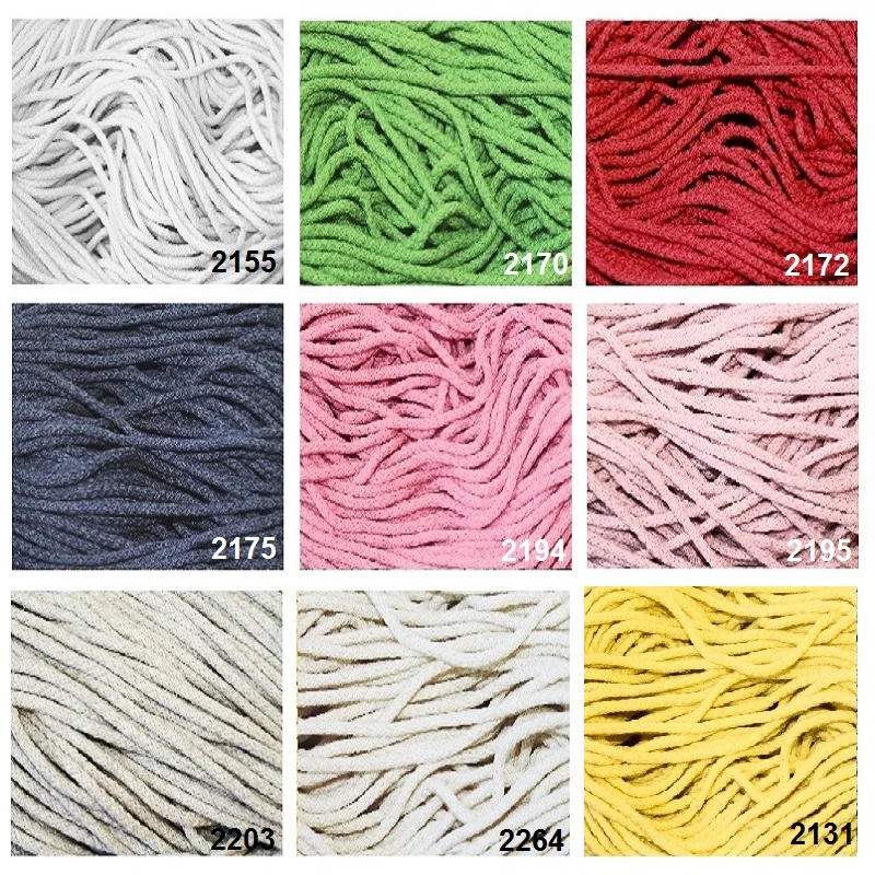 

5 mm Cotton cord 100 meters per roll Colored Cotton Cord Rope Decorative Drawstring Hand Cords For DIY Craft Home