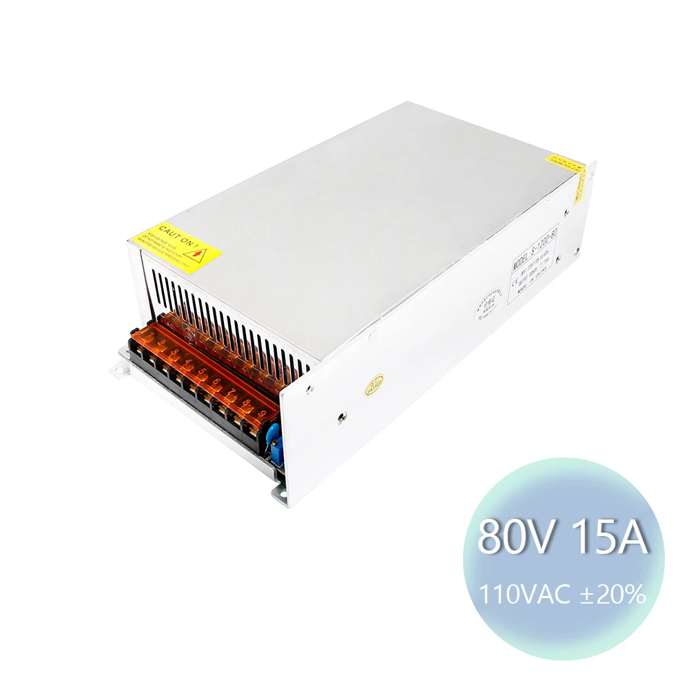 

1200W 80V 15A Power Supply PSU For CNC ENGMATE Stepper Motor Driver M542H M860H