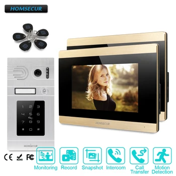 

HOMSECUR 7" Hands-free Video Door Phone Intercom System CCTV Camera Supported BC071-S+BM715-G