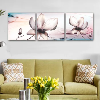 

GOODECOR Canvas Painting Abstract Flower Wall Art Pictures Home Decoration Wall Canvas Poster Print for Living Room Canvas Art