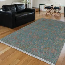 Еще зеленый пол на коричневом цветочном винтажном 3d принте Противоскользящий килим моющийся декоративный килим области ковер богемный ковер