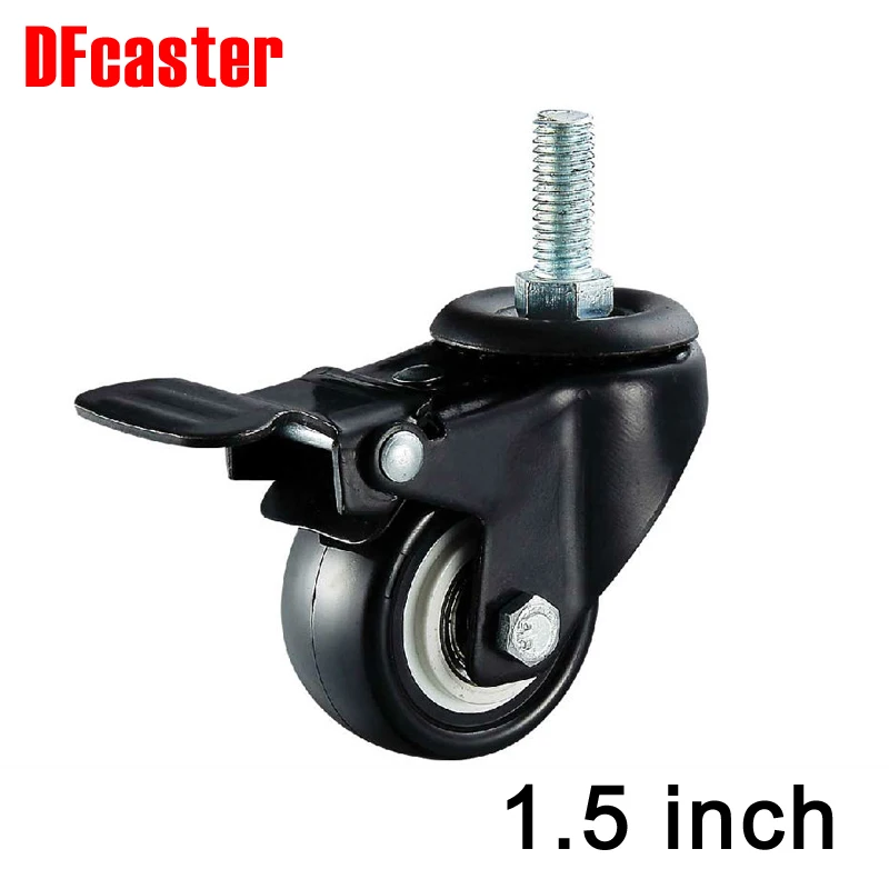 M10 Screw 360 Degree Casters With Brake caster 40mm( 1.5" )1.5 inch