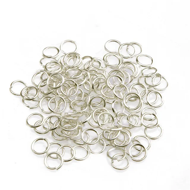 

200PCS Wholesale 4mm 5mm 6mm Metal Copper Silver Open Jump Rings Split Ring Connect Findings Accessories For Jewelry Making