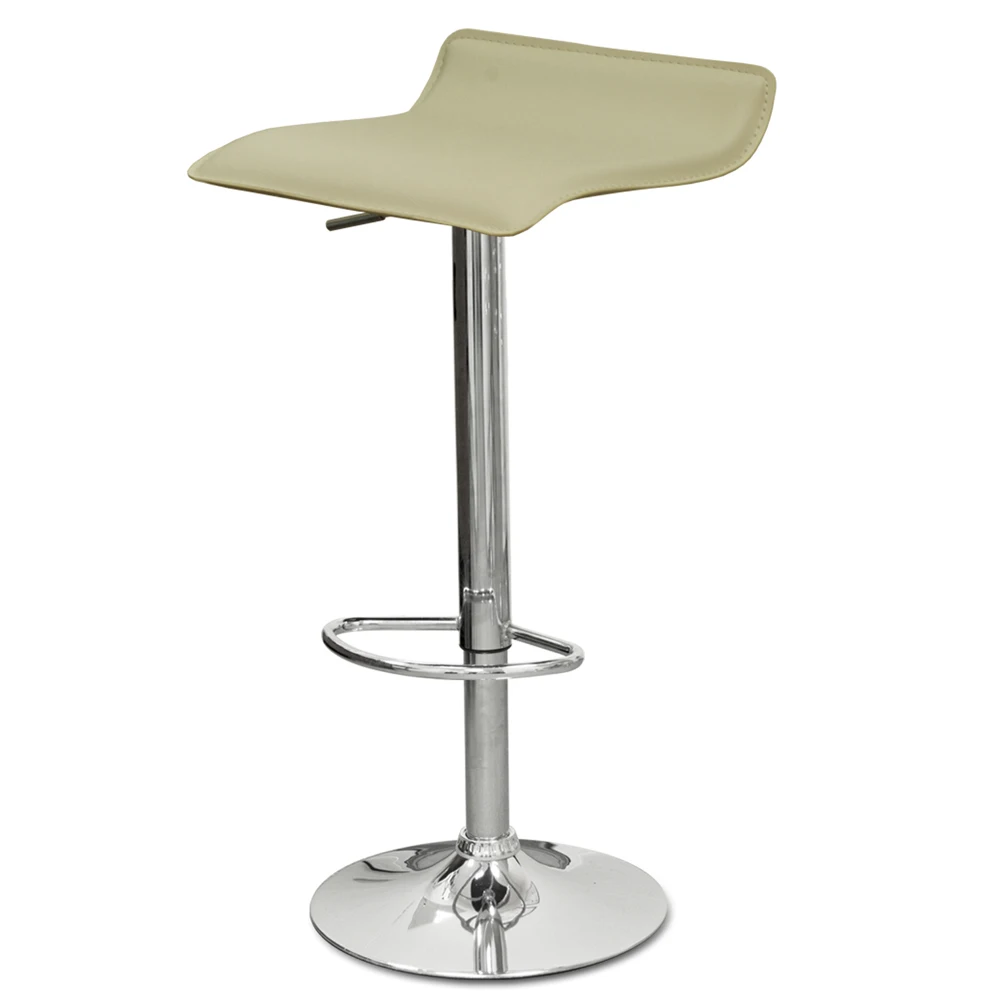 94524 Barneo N-38 эко-кожа кухонный барный стул с мягким сиденьем на газ-лифте цвет кремовый мебель для кухни кресло для броу бара по России